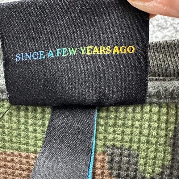 Teddy Fresh Men's 2XL Long Sleeve Camo Waffle Fabric Casual Streetwear Style - Picture 6 of 11